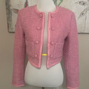 Pink xs cropped tweed jacket